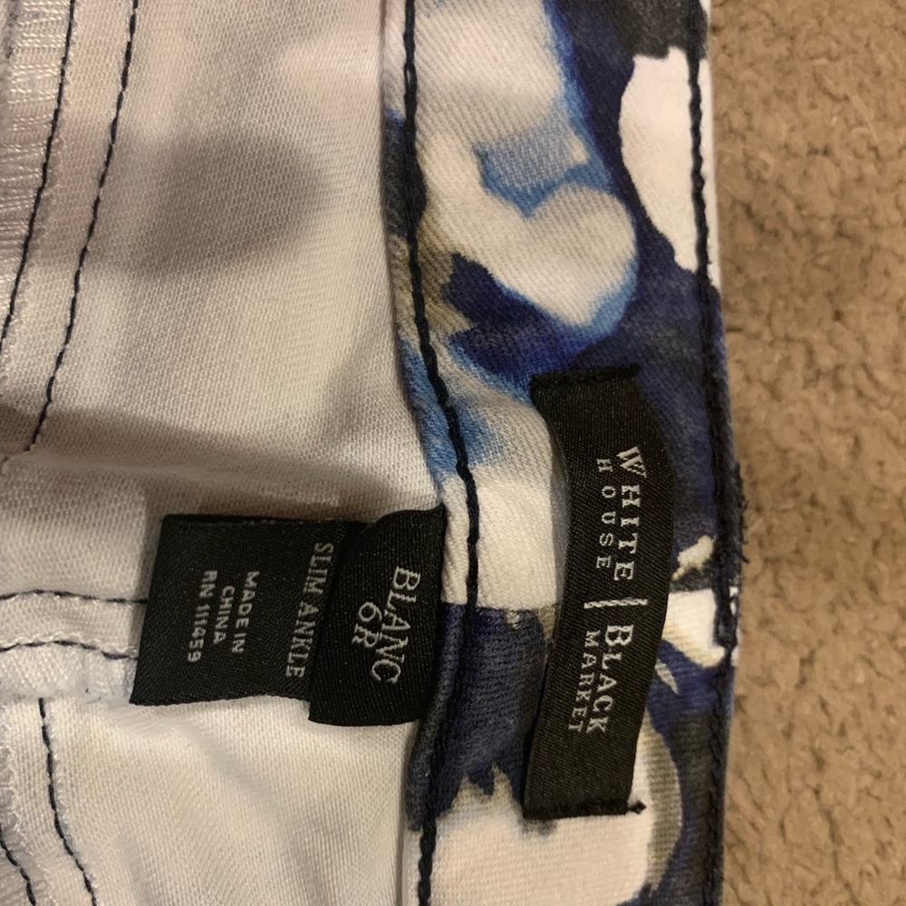 White House Black Market Floral Jeans